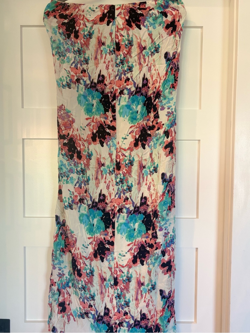lovestitch Floral Print Strapless Maxi Dress in Cream, Pink, Black